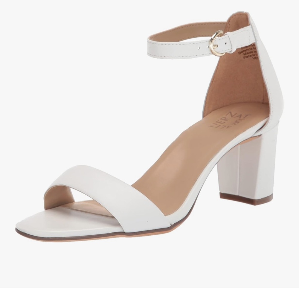 Naturalizer Vera Cream Block Heel Sandals